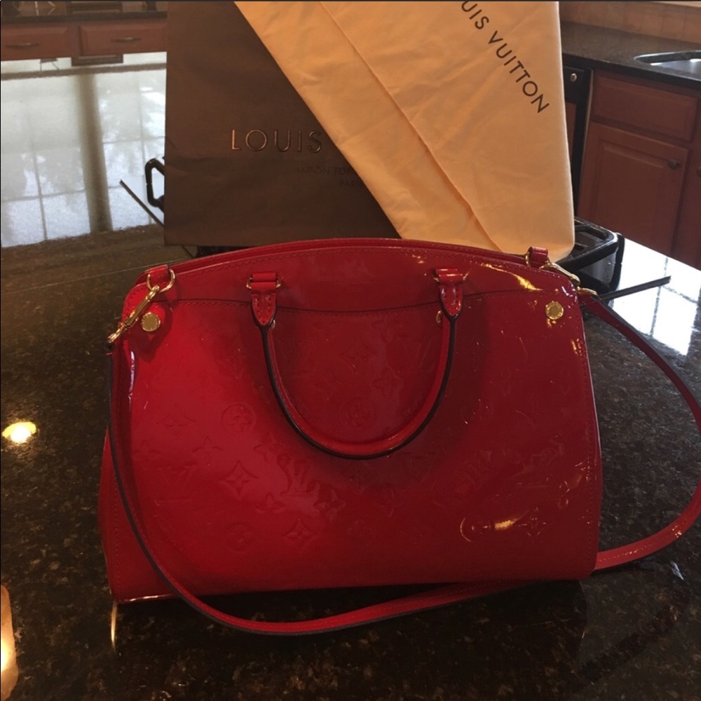 Authentic Louis Vuitton Retied Patent Calf bag